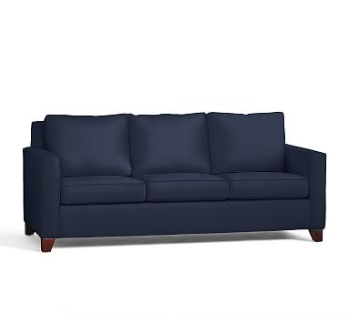 Cameron Square Arm Upholstered Sofa 86" 3-Seater, Polyester Wrapped Cushions, Twill Cadet Navy - Image 0