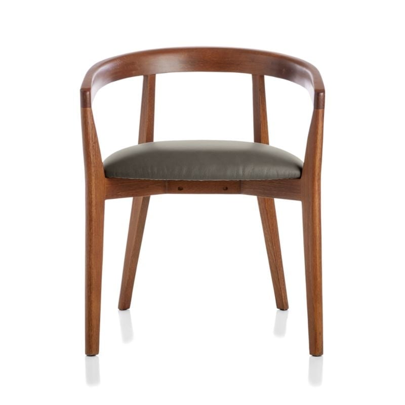 Cullen Shiitake Stone Round Back Dining Chair - Image 2