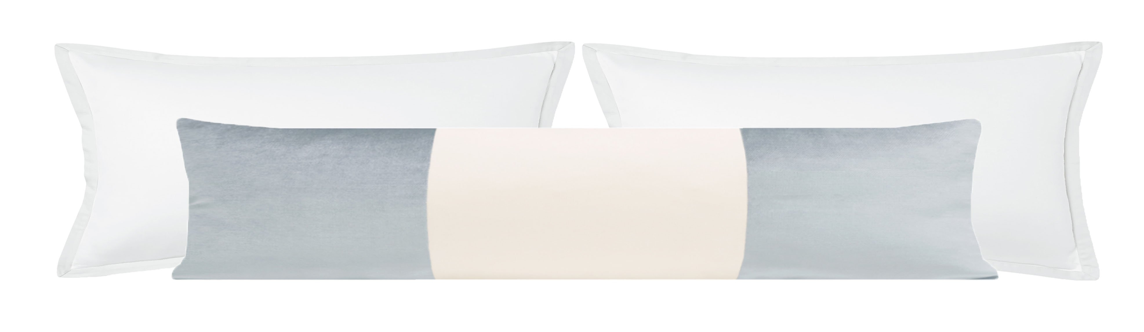 THE XL LUMBAR :: COLORBLOCK FAUX SILK VELVET // MINERAL - Sample 4" X 4" - Image 0