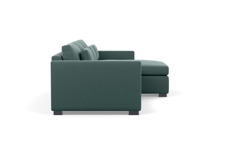 Charly Sectionals with Mist Fabric and Painted Black legs - Image 2
