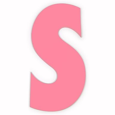 Taylor Wall Letters, Letter S, 30" Painted Pink - Image 0