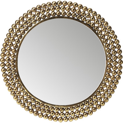 Traditional Round Metal Frame Accent Mirror - Image 0