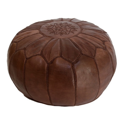 Leather Pouf - Image 0