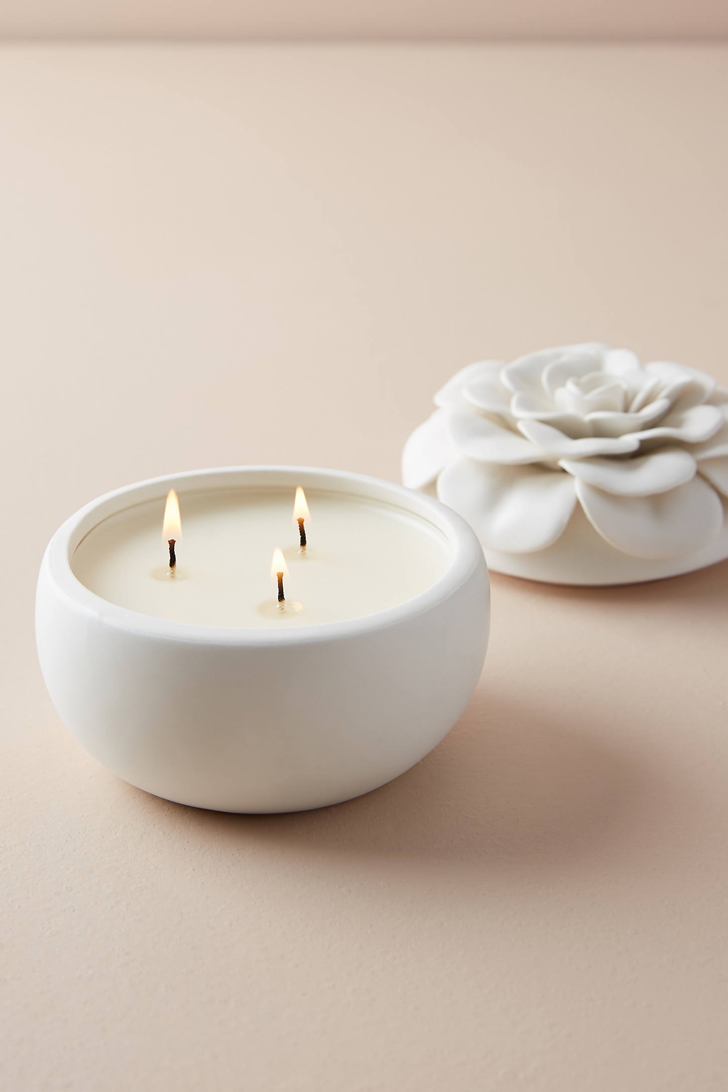 Ceramic Flower Candle - Image 0