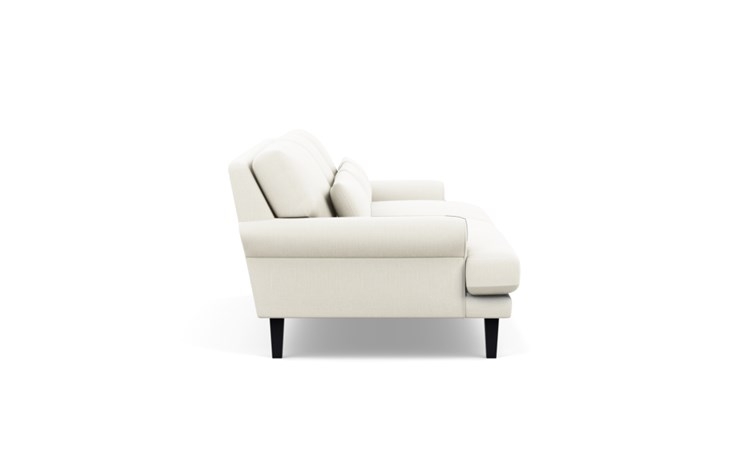 Maxwell Sofa with Ivory Fabric and Painted Black legs - Image 2