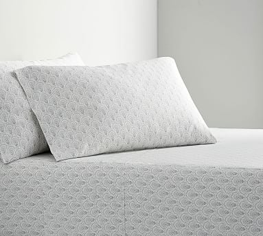 Adrianne Printed Tencel Sheet Set, Standard S/2, Gray - Image 0