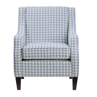 Accent Chair, Blue Pattern Fabric - Image 0