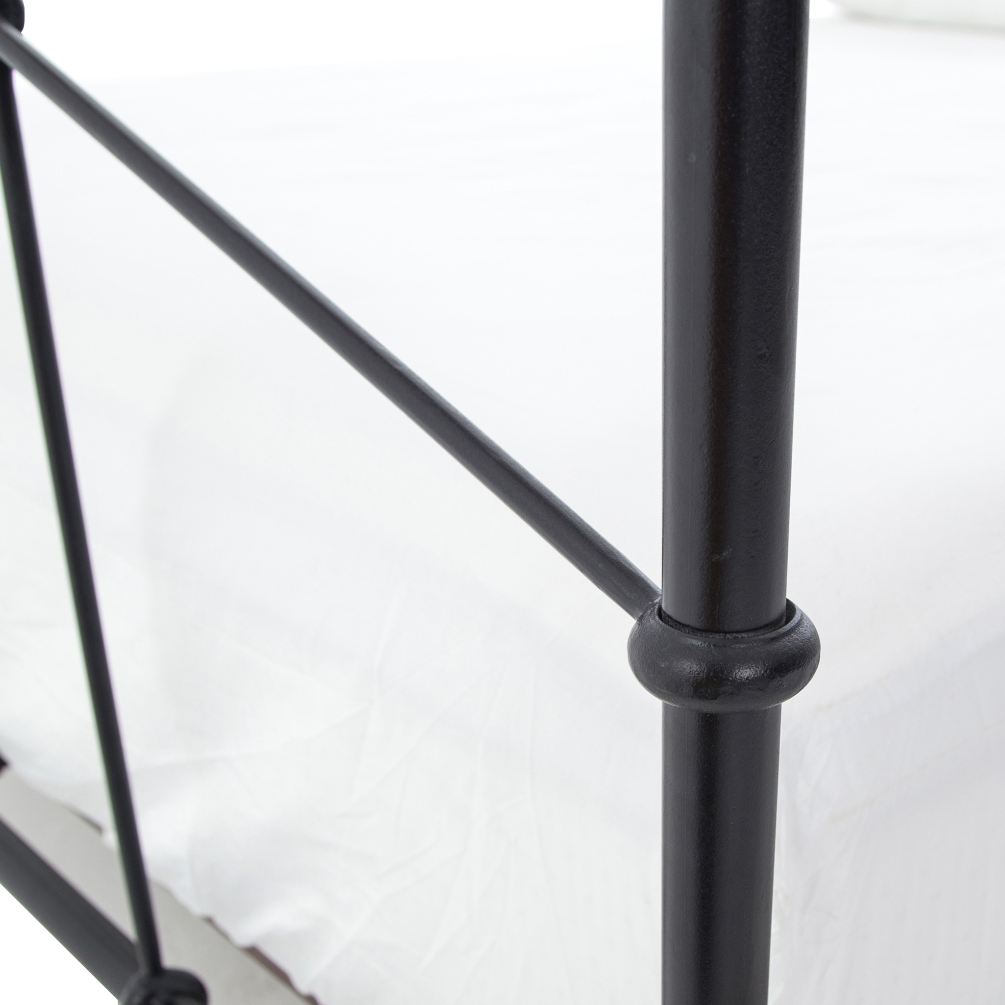 Saar Industrial Loft Black Geometric European Design Iron Bed - Queen - Image 3