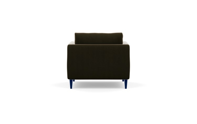 Owens Accent Chair with Brown Quartz Fabric and Matte Indigo legs - Image 3