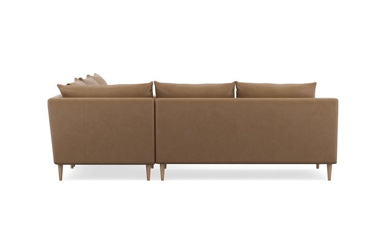 Sloan Leather Corner Sectional with Palomino and Natural Oak legs - Image 3