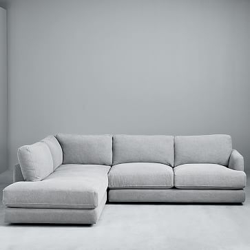 Haven Sectional 2, Right Arm Sofa, Left Arm Terminal, Performance Washed Canvas, Gray - Image 3