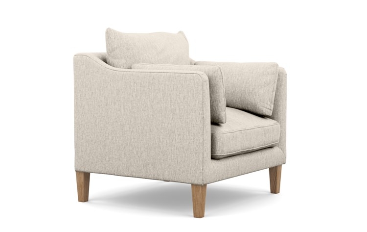 Caitlin by The Everygirl Petite Chair with Wheat Fabric and Natural Oak legs - Image 1