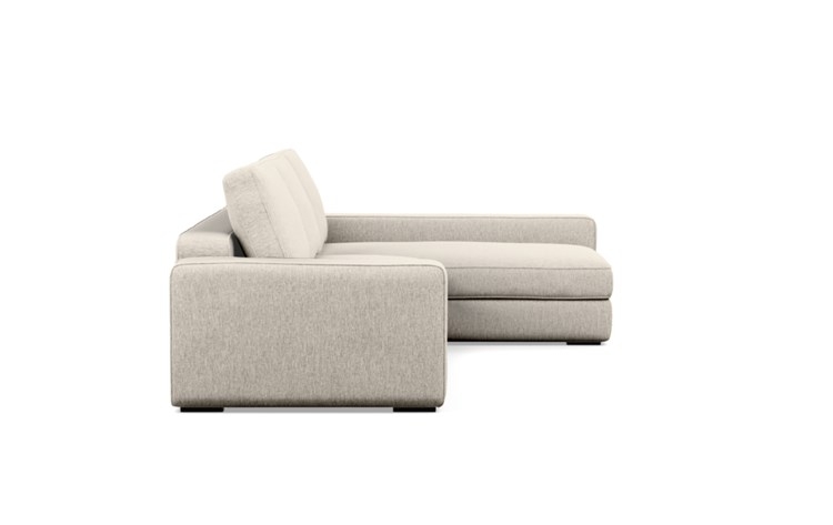 Ainsley Right Sectional with Beige Wheat Fabric and Matte Black legs - Image 2