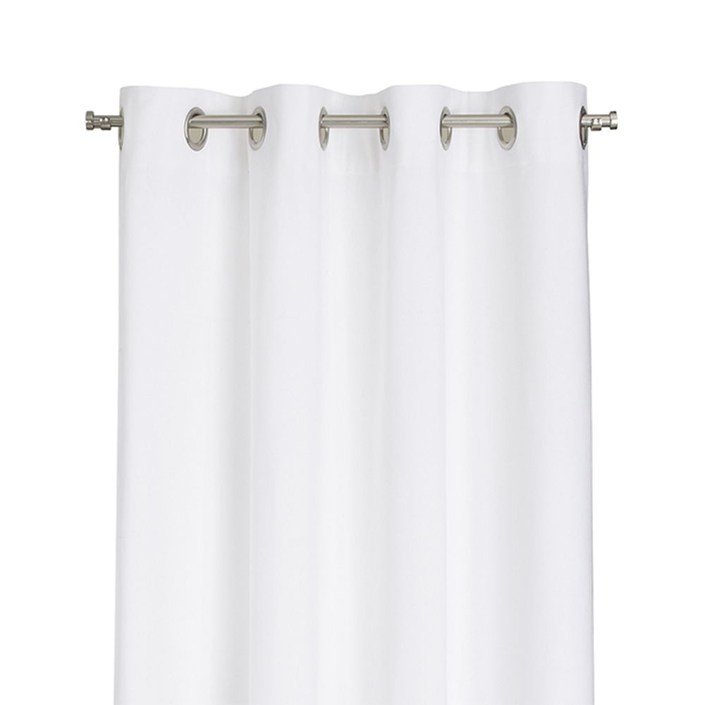 Wallace 52"x108" White Grommet Curtain Panel - Image 0