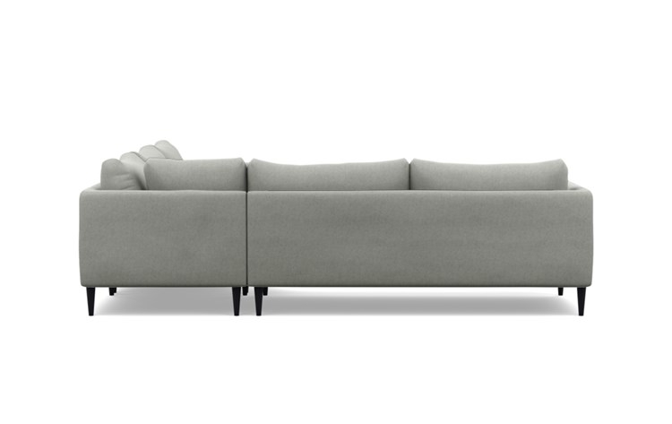 Owens Corner Sectional with Ecru Fabric and Painted Black legs - Image 2