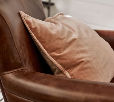 Irving Roll Arm Leather Armchair with Bronze Nailheads, Polyester Wrapped Cushions, Statesville Toffee - Image 2