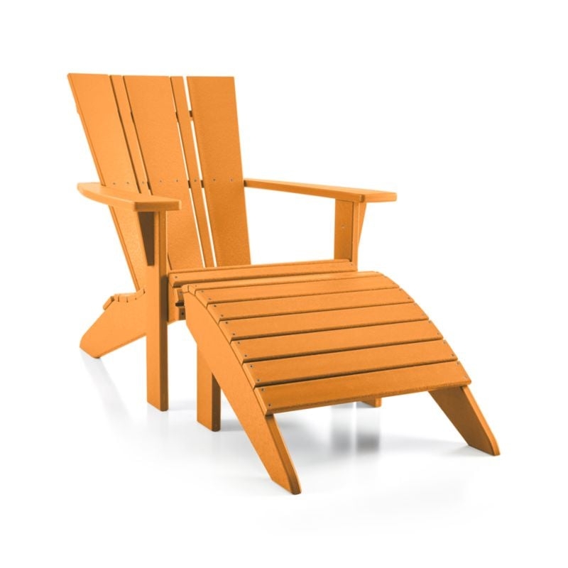 Vista II Tangerine Outdoor Adirondack Chair by POLYWOOD® - Image 6