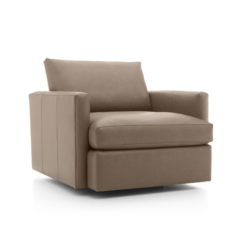 Lounge II Petite Leather Swivel Chair - Image 3