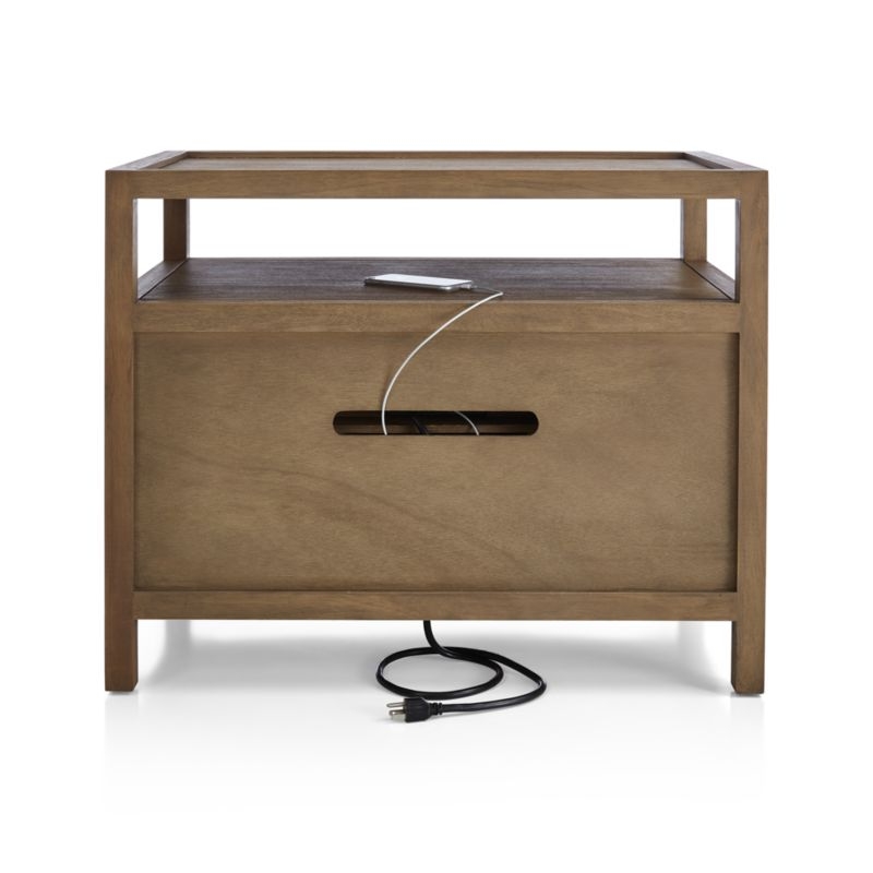 Keane Driftwood Charging Nightstand - Image 2