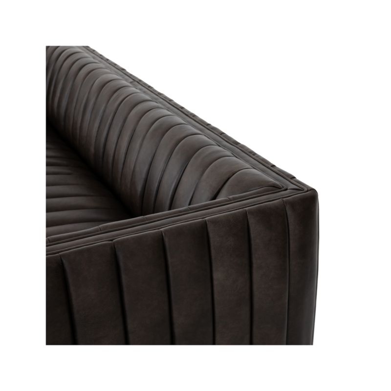 Cosima Leather Channel Tufted Sofa - Image 7