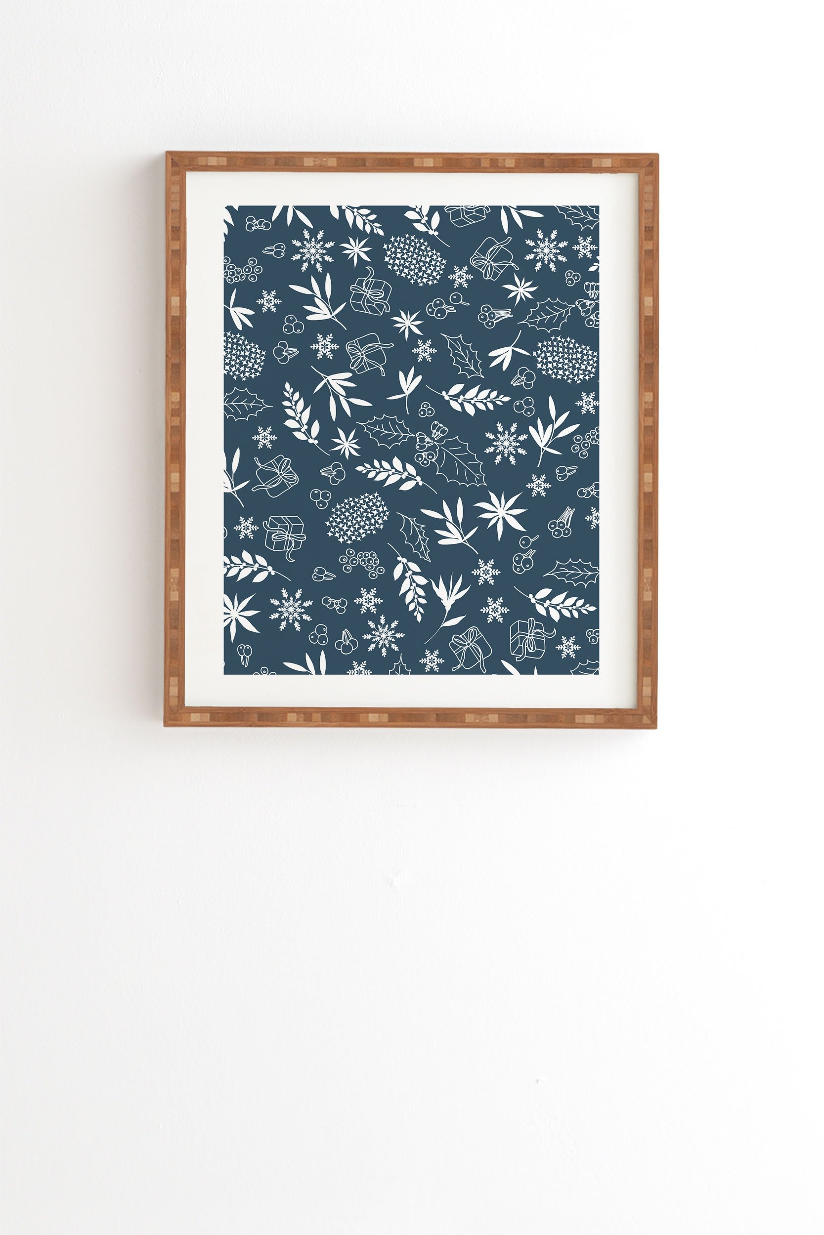 Iveta Abolina Oslo Winter Blue Framed Wall Art - 8" x 9.5" - Image 0