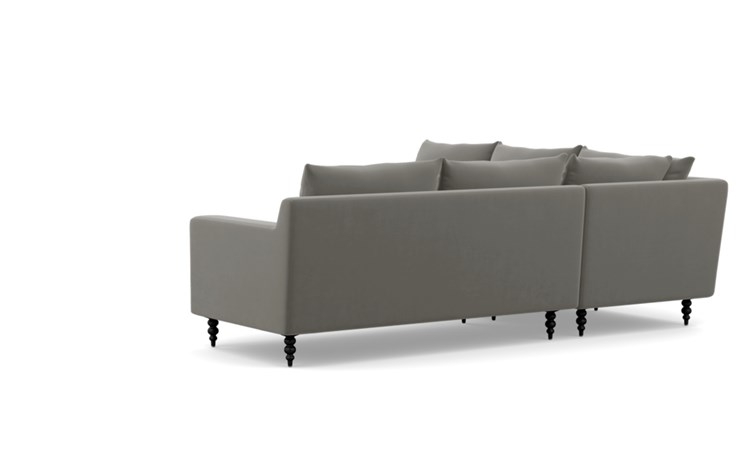 Sloan Corner Sectional with Greige Fabric and Matte Black legs - Image 3
