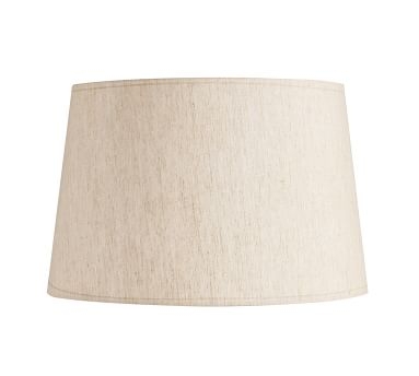 Chelsea Bedside Lamp &amp; Tapered Drum Linen Shade, Bronze/Flax Linen, Small - Image 1