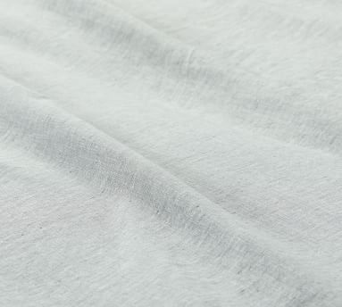 Belgian Flax Linen Duvet Cover, Twin, White - Image 1