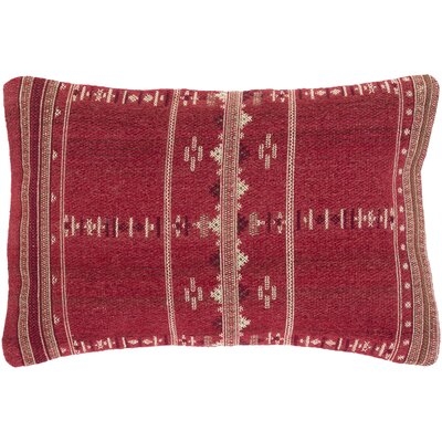 Stebbins Bohemian/Global 22 X 14 Bright Red, Cream Pillow Cover - Image 0