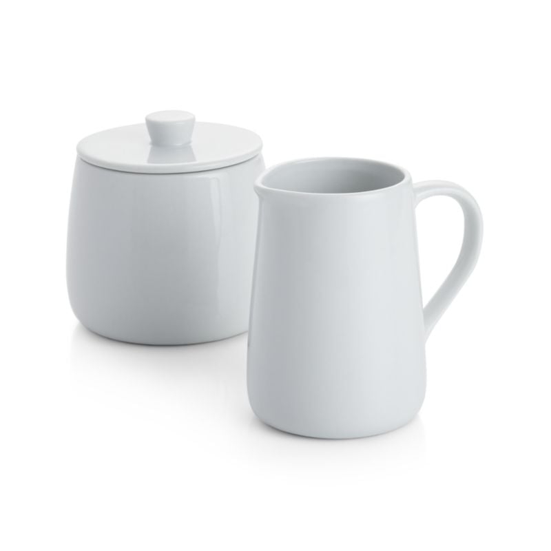 White Ceramic Sugar Bowl - Image 3