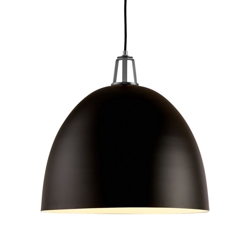 Maddox Black Dome Pendant Small with Nickel Socket - Image 7