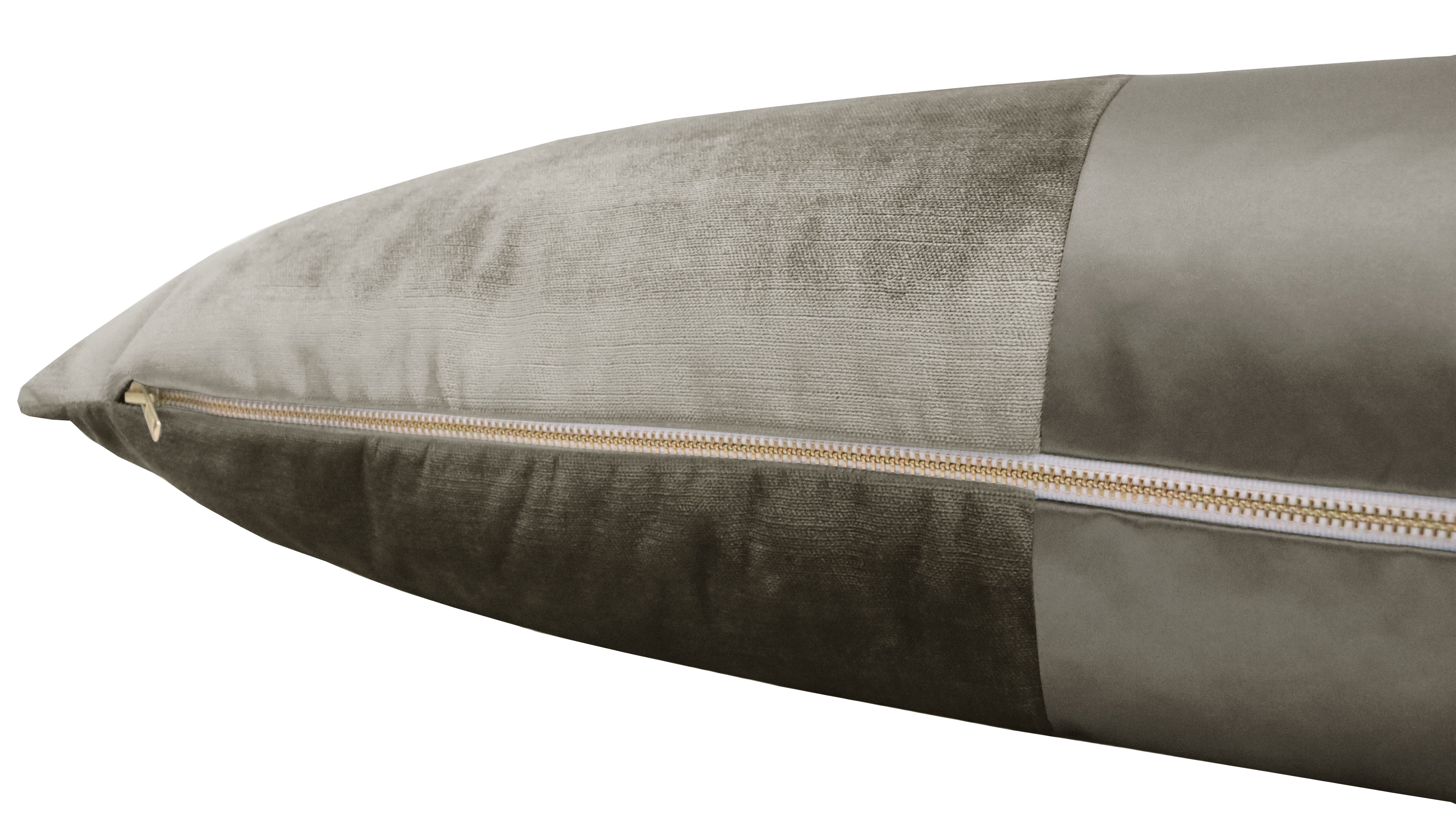 THE XL LUMBAR :: MONOCHROMATIC FAUX SILK VELVET // QUARTZ - Sample 4" X 4" - Image 2