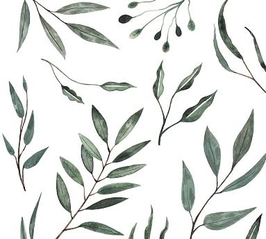 Watercolor Leaves Wall Decal - Image 0