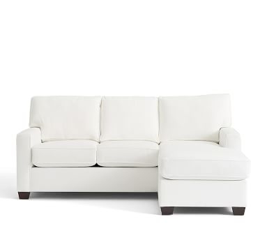 Buchanan Square Arm Upholstered Sofa with Reversible Chaise Sectional, Polyester Wrapped Cushions, Premium Performance Basketweave Ivory - Image 3