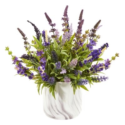 Artificial Arrangement Lavender Plant in Decorative Vase - Image 0