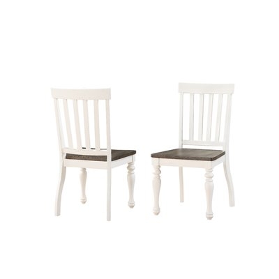 Jarett 2 Tone Solid Wood Side Dining Chair - Image 0