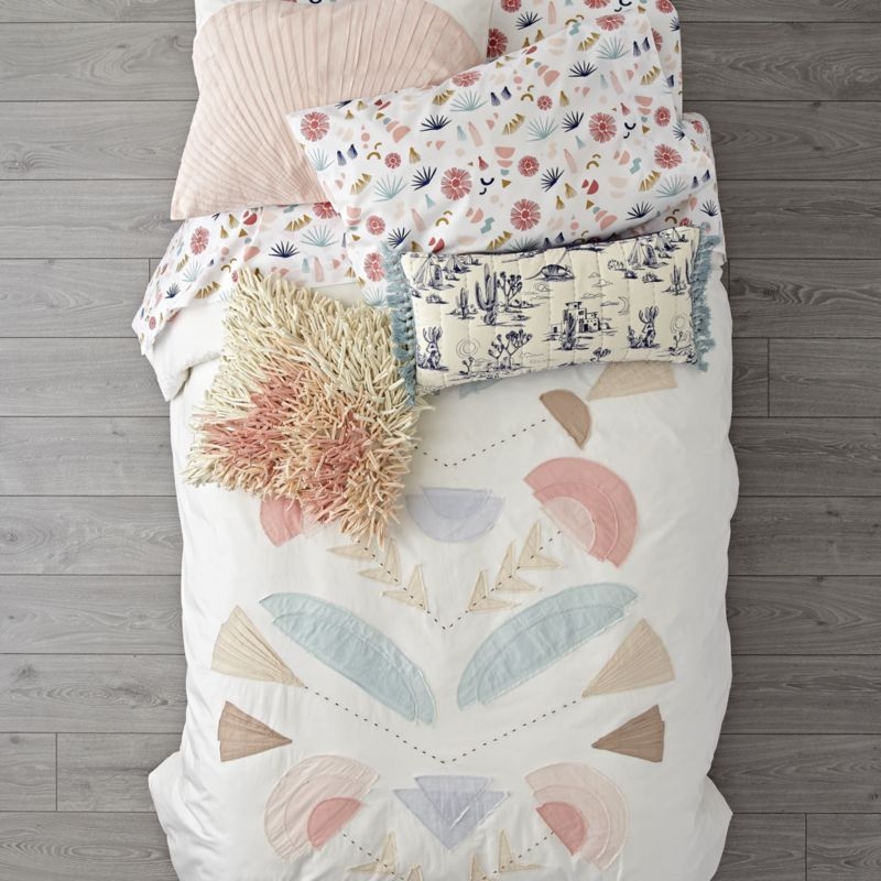 Desert Flora Flokati Throw Pillow Cover - Image 2