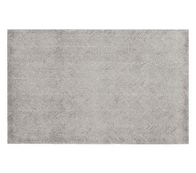Herringbone Rug, 8x10', Charcoal Gray - Image 0