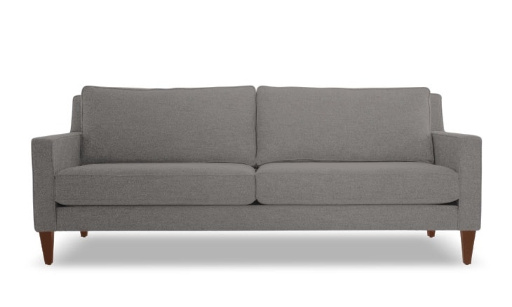 Gray Levi Mid Century Modern Sofa - Mixology Granite - Mocha - Image 0