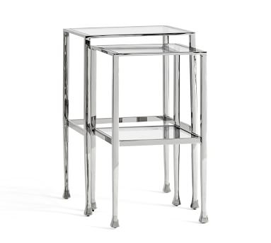 Tanner Nesting Side Tables, Nickel finish - Image 3