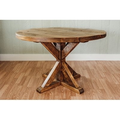 Mill and Foundry Round Trestle Farm Dining Table - Image 0