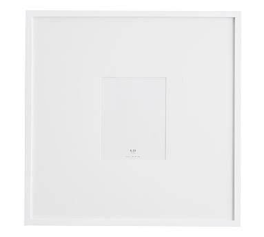 Wood Gallery Oversized Mat Frame, 8"x10" (25"x25" Overall), Modern White - Image 0