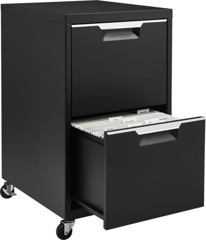 TPS Black 2-Drawer Filing Cabinet - Image 4