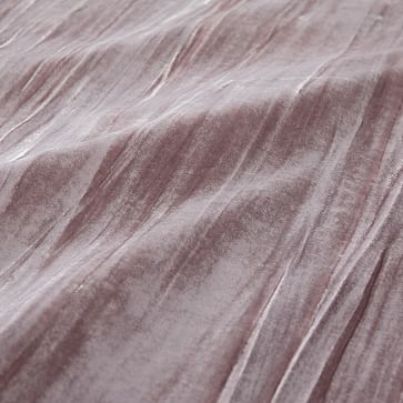 Crinkle Velvet Curtain, 48"x84", Dusty Blush - Image 2