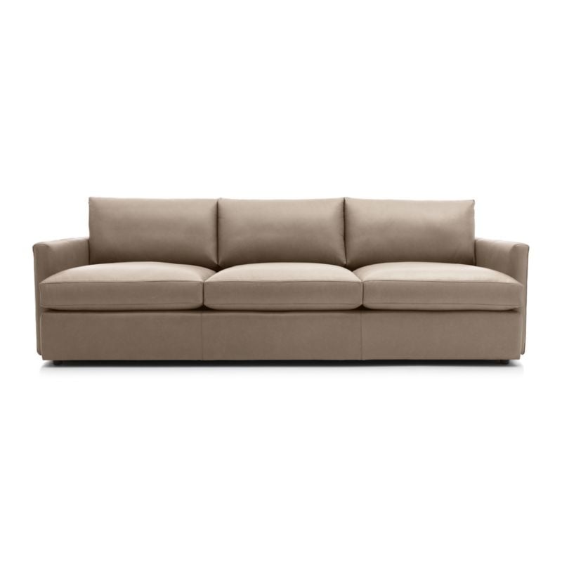 Lounge Deep Leather 3-Seat Grande Sofa 105" - Image 1