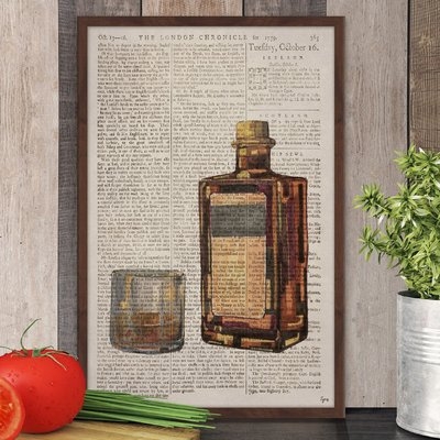 'Bourbon Temptation' Framed Watercolor Painting Print - Image 0