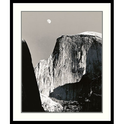 Moon Over Half Dome by Ansel Adams Framed Photographic Print - Image 0