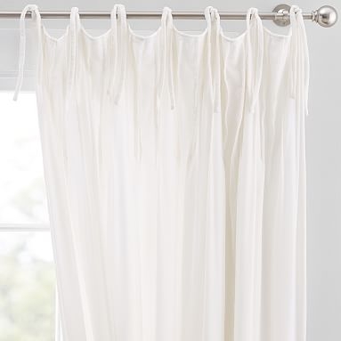 Shimmer Velvet Blackout Curtain, 108", Ivory - Image 0