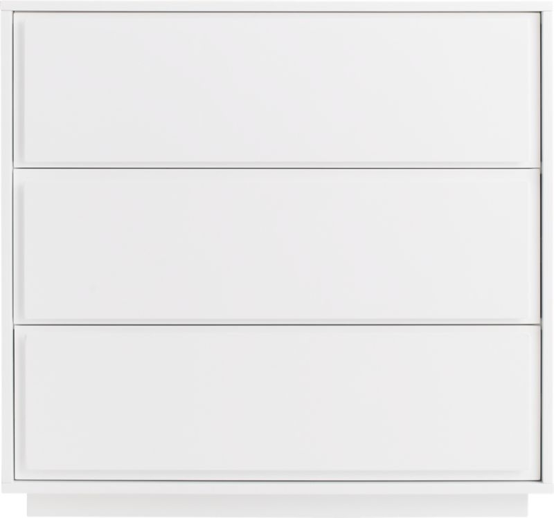 Gallery 3-Drawer White Dresser - Image 1