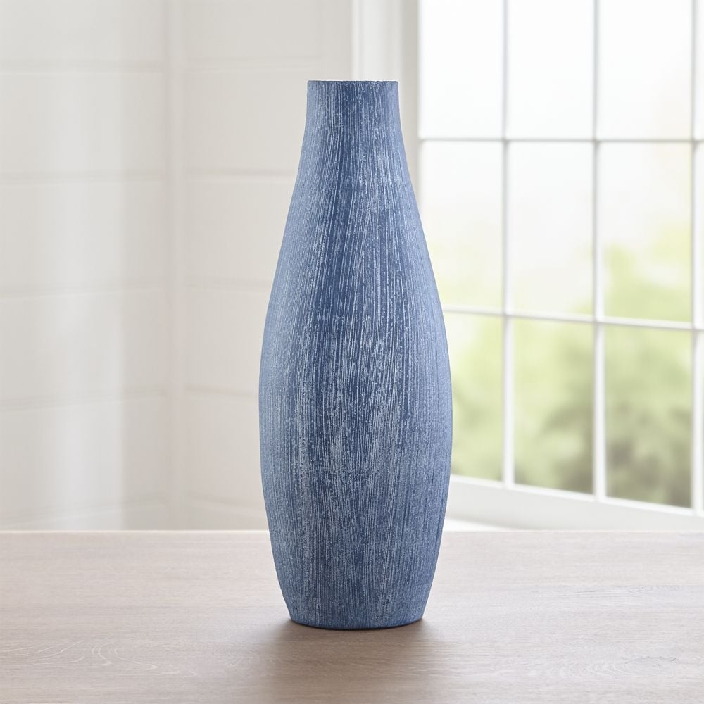 Annisa Blue Tall Teardrop Vase - Image 0